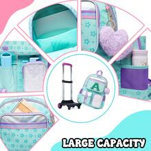 Backpack With Wheels For Girls Rolling Letter Backpack Cute Carry On Backpack Kids Luggage With Crossbody Bag And Pencil Case For Elementary Student - Children's Rolling Bags - View 8