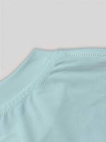 Men's T-Shirt With Angel Print - Blue - View 6