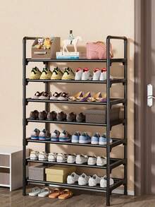 2-7 Tier Shoe Rack, 2 Pairs Per Shelf, Durable Metal Shoe Rack, Small Stackable Shoe Rack, Suitable For Room/Bedroom/Living Room/Shoe Storage - Multicolor - View 4