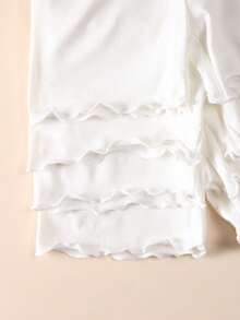 1/4 Pack Shorts de blanc pur pour tout-petits et filles, shorts de cyclisme légers avec décoration papillon, convient pour la danse, les sous-vêtements de robe et le port quotidien, toutes saisons - Multicolore - Voir 6