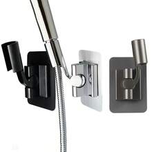 1pc No-Drill Wall- Shower Head Holder, Adjustable Bathroom Shower Head Hose Accessory Fixer, Universal Shower Base, Up-Down Left-Right Adjustable Shower Bracket - Long Universal Joint - View 1