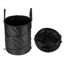 1pc Black Portable Foldable Trash Can, Oxford Cloth Garden Bucket, Outdoor Camping Tent Trash Can, Foldable Gardening Equipment For Collecting Leaves, Yard Waste, Lawn Debris, Patio Cleaning, Suitable For Summer Camping, BBQ, Picnic, Road Trip, Independence Day - Multicolor - View 4