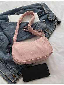 2026 Niche Design New Star Pleated Underarm Bag Women's Bag Niche Design Sense Shoulder Handbag Fashion Versatile Commuter Bag - Pink - View 10