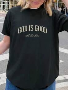 God Is Good Shirt, God Is Good All The Time,  Christian Shirt, Christian Streetwear, Christian Clothes, Faith TShirt - 黑色 - 查看 1