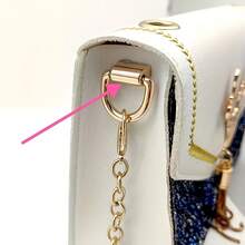 2/4/6/8/10Sets Gold/Silver/Gunmetal Black D-Ring Lobster Clasp, Suitable For Handbags And Crossbody Bags - Wallet Chain Accessories, No Tools Included, Wallet Making, DIY Wallet Making - Multicolor - View 5