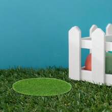 5pcs Happyyami Artificial Moss Mats, Round Mini Faux Grass Pads, Suitable For Bonsai, Terrarium, DIY Crafts And Garden Decor - A - View 6