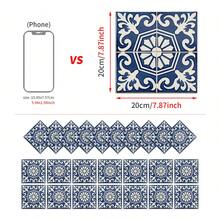 24PCS Peel And Stick PVC Tile Stickers, Different Style Patterns, Waterproof, Oil-Resistant, Stain-Resistant, Removable, No Residue, Suitable For Living Room, Kitchen, Bathroom, Toilet, Home Wall Decoration Renovation, DIY, Matte Texture, Size 10/15/20CM - FHZ-03 - View 14