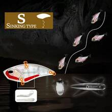 85mm 24g Sinking VIB Wobblers Fishing Tackle Fishing Lures Vibration Bait For Full Depth Artificial Hard Bait Trolling Jerkbait - Multicolor - View 5