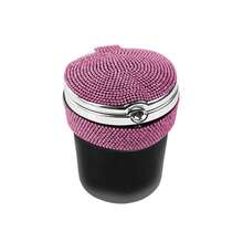 Crystal Inlaid Car Ashtray - Windproof With Lid, Fashion Design, Suitable For Cars, Trucks And Car Interior Modification Accessories - Multicolor - View 6