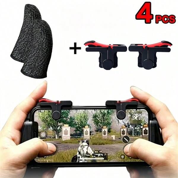 Botones de controlador de juegos móviles D9, botones de controlador de juegos con disparo auxiliar para gamepad móvil, botones de juego rápido con disparo auxiliar Delta