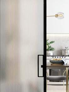 1 Roll Frosted Glass Window Film 44.5cm(17.5in) Wide, Soft Diffused Light Non-Glare, Static Cling Glue-Free Privacy Glass Sticker, UV Protection Anti-Glare, Trimmable And Easy To Remove, Free Installation Tools, Suitable For Home/Office/School/Cabinet Doors/Sliding Doors - Three-dimensional Rainbow Centerline - View 11