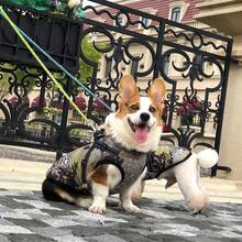 1pc Pet Down Jacket, Reflective Wool Lining, Adjustable Dog Coat With Double D-Ring Harness, Windproof Outdoor Dog Clothes For Small, Medium And Large Dogs - Army Green - View 20