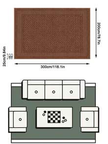 1 pieza Alfombra de área rectangular de arte clásico de Oriente Medio con diseño geométrico de rombos marroquíes - Suave de cachemira sintética lavable a máquina, adecuada para sala de estar, dormitorio, entrada, baño, pasillo, patio, cocina, interior y exterior, tapete de piso de gran tamaño para todas las estaciones, decoración del hogar - Multicolor - Ver 13