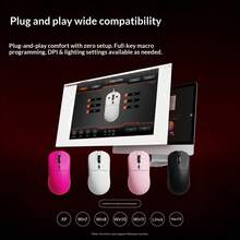 EWEADN G7 Lightweight Wired Gaming Mouse RGB Backlight Macro Programmable Adjustable DPI Optical USB Mouse Suitable For Gaming Laptop Desktop Computer Daily Office Universal - View 2