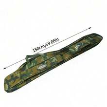 Foldable Fishing Tackle Storage Bag, Available In Multiple Sizes From 80cm To 150cm, Suitable For Fishing, Camping, Hiking, Travel-Specific Fishing Rod Storage Bag. - Double-layer Military Green Improved Banana Bag - View 1