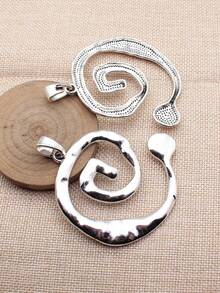 1pc 80x70mm Large Swirl Shaped Pendant Pendant For DIY Jewelry Making Necklace Keychain Phone Chain Bracelet Making Accessories Handmade Craft - Swirl-shaped Pendant - View 5