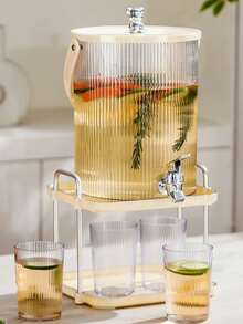Large Capacity Beverage Dispenser With Spigot And Fruit Infuser; Easy To Dispense, Suitable For Juice, Milk Tea, Herbal Tea And Cold Brew Coffee. Essential Beverage Container For Home, Restaurant, Hotel And Picnic. - View 5