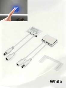Mirror Touch Sensor Switch LED Dimmer Controller, 5-24V DC Stepless Dimming LED Strip Control, Bathroom Vanity Mirror Hidden Touch Button, Adhesive Backing Installation - MIRROR TOUCH SWITCH - View 13