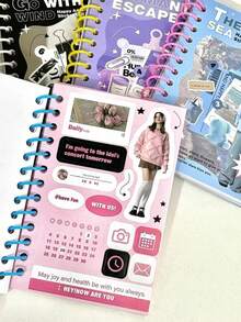 20pcs/Book Graffiti Sticker Book, 4 Color Options, Self-Adhesive Sticker Elements Variety, Suitable For Scrapbooking, Phone Case, Luggage And Planner Decoration - Sticker - View 1