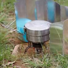 Cortavientos portátil y plegable para cocinar al aire libre, accesorio esencial para cocinar en senderismo, picnic y camping; opción ideal de accesorio a prueba de viento, útil para actividades de cocina al aire libre y picnic - Multicolor - Ver 6