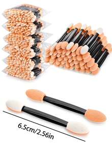 100/50/2 piezas Pinceles de esponja para arte de uñas de doble extremo/Pinceles de arte de uñas degradado, Pinceles de sombra de ojos desechables de doble extremo, Adecuados para herramientas de maquillaje de ojos y herramientas de arte de uñas - Multicolor - Ver 7