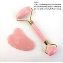 2pcs Facial Beauty Massage Tool Set, Includes Roller Massager And Gua Sha Board, Suitable For Body And Back (Texture May Vary Slightly For Each Item) - Multicolor - View 10