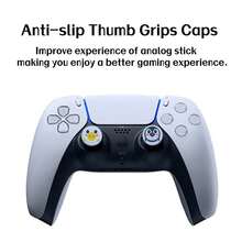4pcs Game Controller Joystick Caps, Raised Button Caps With Football Pattern, Enhanced Grip And Anti-Slip Anti-Sweat Design, Compatible With PlayStation5/PlayStation4/PS3/XB0X/SWITCH PRO Game Controllers - View 6