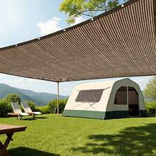 90% UV Block Brown Shade Cloth Large Garden Shade Net Durable Mesh Tarp With Reinforced Grommets Suitable For Greenhouse, Plants, Gazebo, Swimming Pool, Awning, Patio, Garden, Inflatable Tent - Khaki - View 1