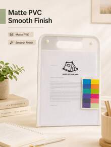 1pc Minimalist Portable 12-Pocket Expanding File Organizer, Solid Color Design With Colorful Index Tabs & Cutout Handle, PP A4 Document Storage Folder For Office, School, Study & Home Use,Back To School - Multicolor - View 5
