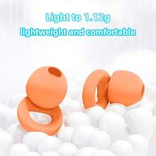 1 Pair + 6 Ear Caps Set, Skin-Friendly Soft Silicone Sleep Earplugs, Noise-Canceling Waterproof Swimming Earplugs With Multiple Sizes Ear Caps And Storage Box - View 4
