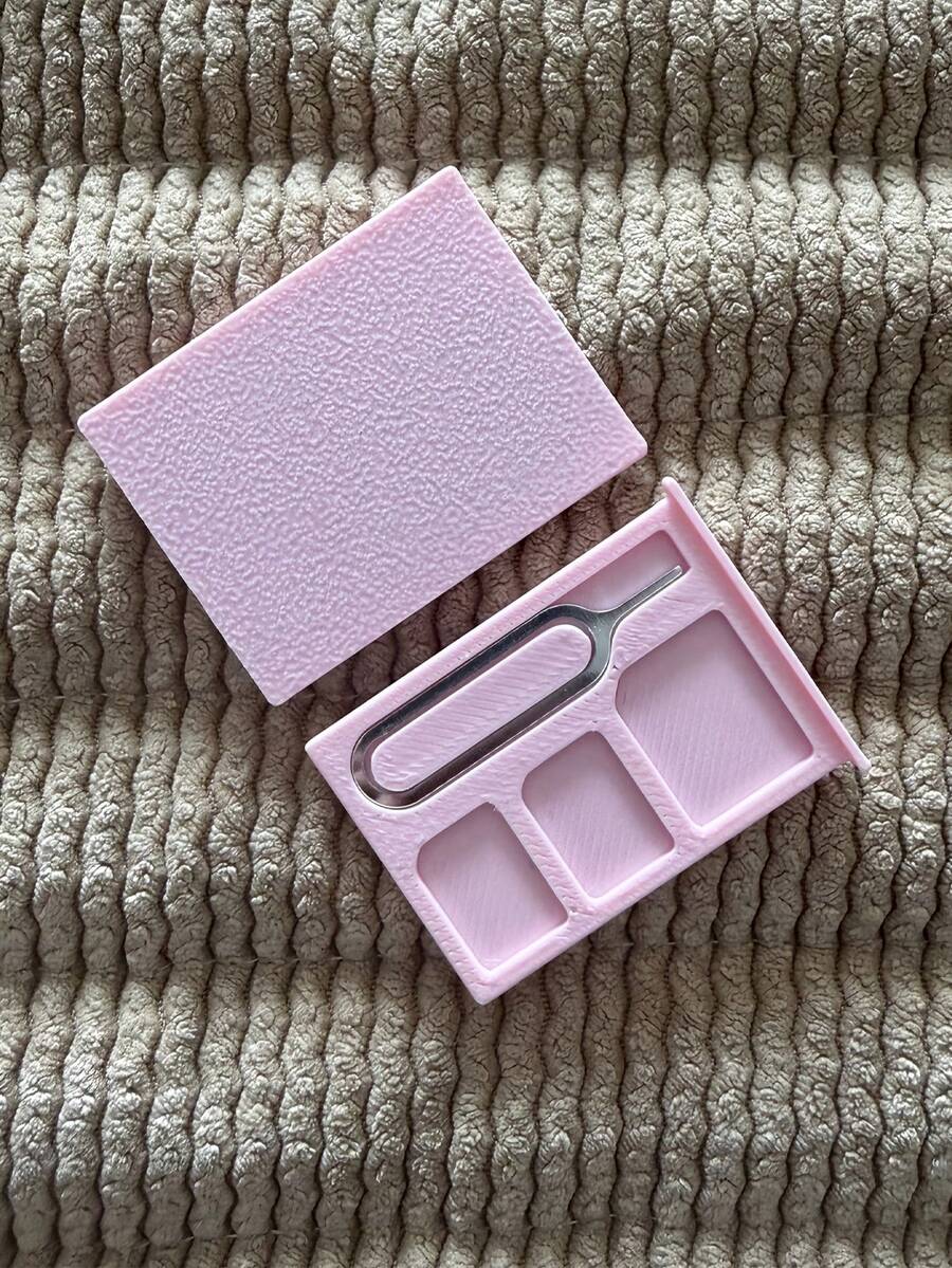 SIM Card Holder, Compact And Portable, Shockproof And Dustproof, Secure Storage For SIM Cards And TF Memory Cards, Phone Digital Accessories, 3D Printed Portable SIM Card Storage Box, Can Safely Store Phone Memory Cards, Compact And Shockproof - Multicolor - View 1