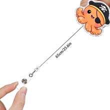 1pc Octopus Retractable Badge Reel Clip For Doctor Nurse ID Card Anti-Loss - Multicolor - View 3