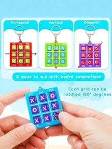 12 Gantungan Kunci Tic Tac Toe, Gantungan Kunci Plastik, Suvenir Pesta, Pengisi Tas Hadiah Ulang Tahun, Hiasan Ransel Kecil, Hadiah Kelas, Hadiah Hari Valentine, Hadiah Pasar Loak, Pengisi Tas Hadiah, Konfeti Warna-warni - Beraneka warna - View 2