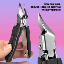 1pc 3-In-1 Oblique Large Opening Nail Clipper With Nail File, Specialized For Thick Hard Nails Of Elderly, Adult Ingrown Nail Trimmer, Portable Sharp Effort-Saving Nail Care Tool For Home Use - Specification - View 3