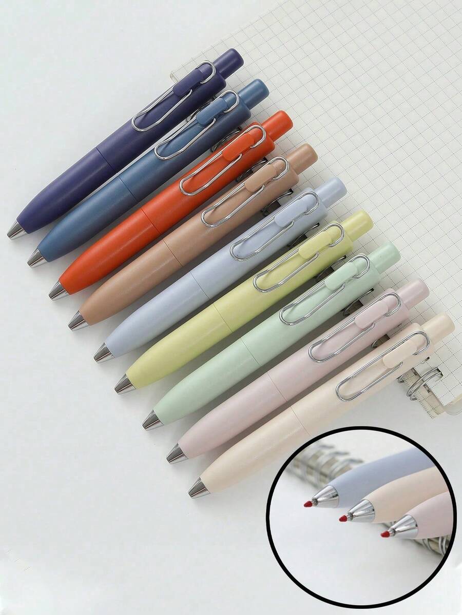6/1 Stück süßer Mini-Kugelschreiber mit 0,5 mm Spitze, schwarze Tinte, glattes Schreiben, tragbar, Schreibwaren für Schüler, Geschenk zum Schulanfang, Schulpreis, Tagebuch-Schreibstift, Projekt-Schreibstift - A - Übersicht 1