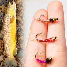 Paket Umpan Pancing Terbang 9 Buah - 3 Kotak, 3 Gaya Umpan Terbang Basah yang Berbeda untuk Menangkap Ikan Seperti Trout/Bass, dll. di Air Tawar - MultiWarna - View 12