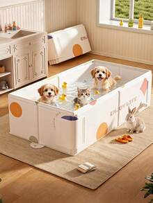 1pc Foldable Multi-Functional Bathtub, Portable Small Bathtub, Shower Basin, Suitable For Indoor And Outdoor Use, Ideal For Travel, Yard And Pet Use, All Seasons; Moderate Size, Comfortable And Thoughtful, - A - View 3