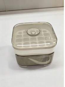 1 pieza Molde de bandeja de cubitos de hielo tipo presión, fabricador de bolas de hielo, caja de almacenamiento de hielo de gran capacidad para refrigerador del hogar - Multicolor - Ver 14