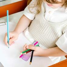 2 piezas Regla flexible, Regla flexible de 6 pulgadas para niños, Regla de plástico blando, Regla escolar para niños, Regla flexible de color degradado, Regla blanda para niños, Regla de aula para estudiantes con marcas de centímetros y pulgadas - 1 - Ver 8