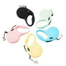 Automatic Retractable Leash For Teddy And Other Small Dogs And Cats, One-Click Lock Anti-Burst, 360° Rotating Hook Anti-Tangle. Lightweight And Portable With Comfortable Grip, 3m/5m Rope Length Options, Reflective Webbing For Safer Night Walks, ABS Shock-Resistant Shell, Practical And Reliable For Small To Medium Pets Outdoor Walks - Yellow - View 5
