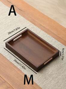 1pc Home Tea Tray For Water Cups, Tea Snacks, Cakes, Tea Set, Rectangular Large Size Fruit And Snack Storage, Suitable For Snacks, Dried Fruits, Fruits, Desserts, Tea Cups, Coffee Cups, Etc. Fashionable Decoration For Dining Table, Kitchen - Walnut - View 12