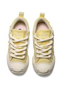 Q-AND Yellow Thick Sole Fun Round Toe Flat Sports Casual Skate Shoes Women 2026 New Versatile Y2K Outfit Original Design Unique Sports Skateboard Shoes Unisex With Detachable Pendant, Daily Sports Holiday Gift First Choice - Pineapple Yellow - View 9