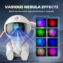 1件 LED星空投影燈，多種星系模式，遙控太空人投影燈，臥室星系投影燈，星系小夜燈，房間裝飾，派對 - 彩色 - 查看 4