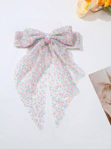 1pc Girls Glitter Bow Hair Clip, Suitable For Party, Wedding, Performance - Multicolor - View 17