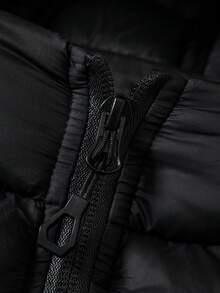 Men's Autumn/Winter Patchwork Contrast Color Cotton Padded Vest With Detachable Hood, Casual Versatile Jacket Coat, Suitable For Daily Outings, Dates And Commuting - Black - View 8
