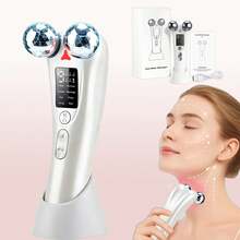 Facial Roller Massager, Double Chin Beauty Roller Tool, 3D Roller Body Massage Tool, Vibrating Beauty Tool, USB Rechargeable, With 8 Care Modes, Automatic Shut-Off Protection, Suitable For Office/Home Use And Travel - White - View 11