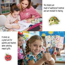2026-12 Sheets Kids Sticker Pack, Animal Dinosaur Unicorn Mermaid Ocean Space Stickers, Classroom Rewards, School Supplies, Scrapbook Diary Decoration, Back To School Gift Choice, Birthday Gift Creative - Multicolor - View 7