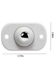 4pcs Self-Adhesive Mini Swivel Ball Casters, Stainless Steel 360° Rotating Adhesive Wheels For Storage Boxes, Furniture, Trash Cans - A - View 4