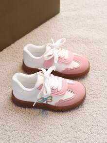 1 Pair Boys & Girls Spring/Autumn Outdoor Flat Comfortable Baby Walking Shoes, Fashion Versatile Casual Sports Sneakers - Pink - View 6