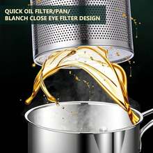 DeTODO Stainless Steel Deep Fryer Pot With Filter Rack - Compact And Easy To Use - View 5